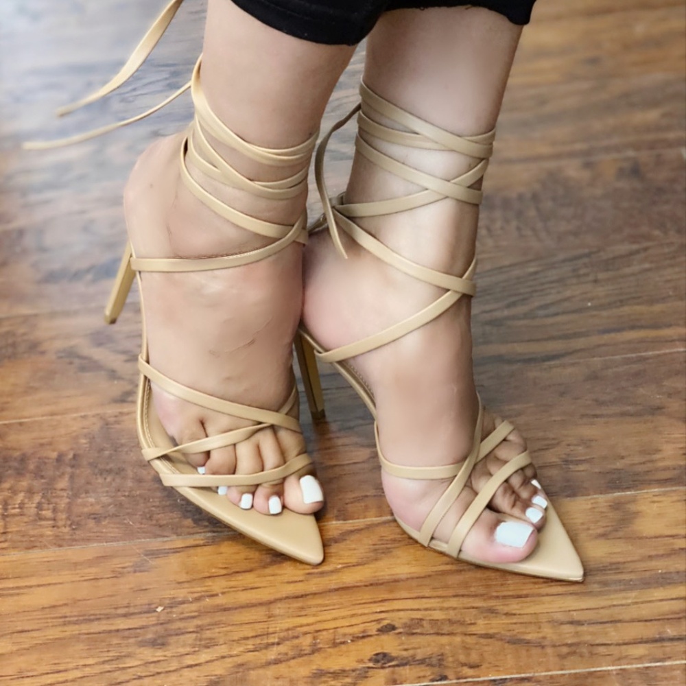 LILIANA Heels Strappy Sandals Nude